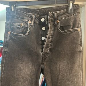 Black distressed jeans